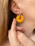 Pampilles APPOLINE rose doux ou jaune soleil - boucles d’oreilles interchangeables