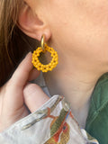 Pampilles ROSALIE tournesol - boucles d’oreilles interchangeables
