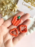 Pampilles SERENA poivron couleur corail, jaune ou rouge - boucles d’oreilles interchangeables