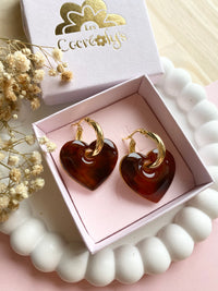 Pampilles INAYA tortoise - boucles d’oreilles interchangeables