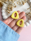 Pampilles AMBRE jaune citron, bois de rose ou marbré - boucles d’oreilles interchangeables
