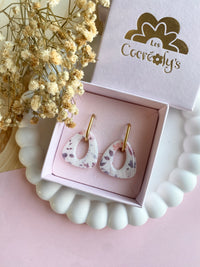 Pampilles AMBRE réversibles fleuris - boucles d’oreilles interchangeables