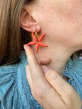 Pampilles STELLA étoile de mer corail - boucles d’oreilles interchangeables