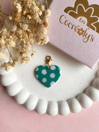 Charm's INAYA vert émeraude avec motif à pois rose doux - charm's interchangeables