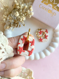 Pampilles ÉZIA beige effet sable chaud motifs étoiles de mer corail - boucles d’oreilles interchangeables