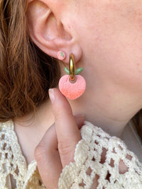 Puces d’oreilles mini pêches