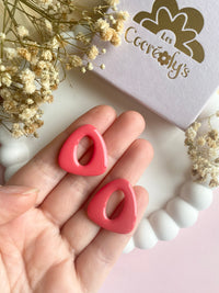Pampilles AMBRE jaune citron, bois de rose ou marbré - boucles d’oreilles interchangeables