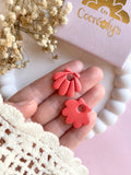 Pampilles JEANINE corail - boucles d’oreilles interchangeables