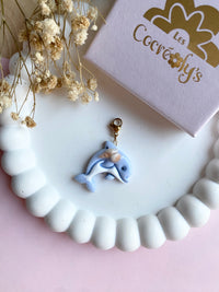 Charm's NÉRÉA petit dauphin et coquilllages en reliefs - charm's interchangeables