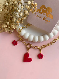Collier Coeur Rouge