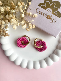 Pampilles MANOLA framboise - boucles d’oreilles interchangeables