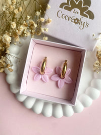 Pampilles TIARÉ rose pétale - boucles d’oreilles interchangeables