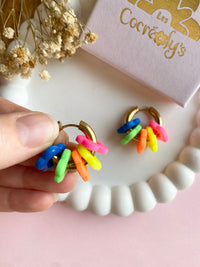 Pampilles FLORETTE fluo - boucles d’oreilles interchangeables