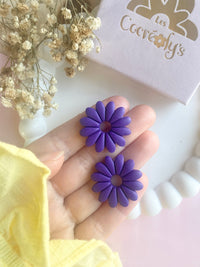 Pampilles APPOLINE violine ou cassis - boucles d’oreilles interchangeables