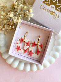 Pampilles ÉZIA beige effet sable chaud motifs étoiles de mer corail - boucles d’oreilles interchangeables