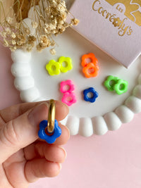 Pampilles FLORETTE fluo - boucles d’oreilles interchangeables