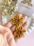 Pampilles SUZANNE tournesol - boucles d’oreilles interchangeables