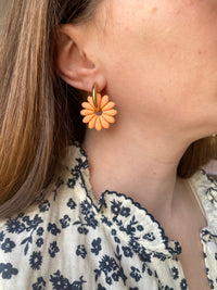 Pampilles APPOLINE abricot ou bleu dragée - boucles d’oreilles interchangeables