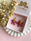 Pampilles TIARÉ vieux rose - boucles d’oreilles interchangeables