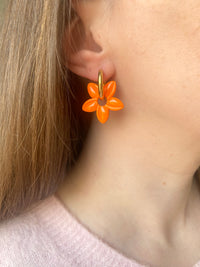 Pampilles TIARÉ litchi ou mandarine - boucles d’oreilles interchangeables