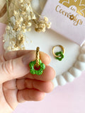 Pampilles FLORETTE métallisées, réversibles - boucles d’oreilles interchangeables