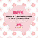 Collier MAUDE cerise - charm's interchangeables
