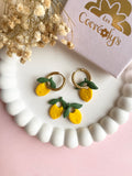 Pampilles mini citron SERENA - boucles d’oreilles interchangeables