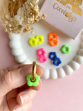 Pampilles FLORETTE fluo - boucles d’oreilles interchangeables