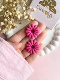 Pampilles APPOLINE framboise ou vert émeraude - boucles d’oreilles interchangeables