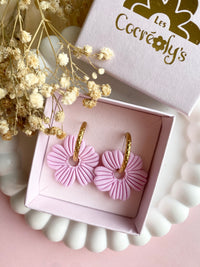 Pampilles ODINA vert émeraude ou rose doux - boucles d’oreilles interchangeables