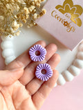 Pampilles MANOLA lilas ou beige - boucles d’oreilles interchangeables