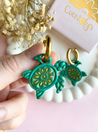 Pampilles TERESA tortue de mer - boucles d’oreilles interchangeables