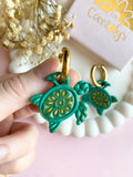 Pampilles TERESA tortue de mer - boucles d’oreilles interchangeables