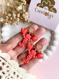 Pampilles SÉB petit homard anneau, couleur corail - boucles d’oreilles interchangeables