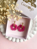 Pampilles MANOLA framboise - boucles d’oreilles interchangeables