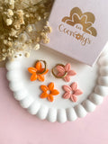 Pampilles TIARÉ litchi ou mandarine - boucles d’oreilles interchangeables