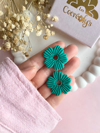 Pampilles ODINA vert émeraude ou rose doux - boucles d’oreilles interchangeables