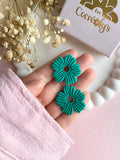Pampilles ODINA vert émeraude ou rose doux - boucles d’oreilles interchangeables