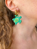Pampilles TERESA tortue de mer - boucles d’oreilles interchangeables