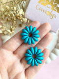 Pampilles APPOLINE blanc nacré ou bleu lagon nacré - boucles d’oreilles interchangeables