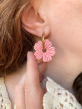 Pampilles ODINA couleur pêche - boucles d’oreilles interchangeables