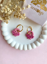 Pampilles POULPI petit poulpe rose - boucles d’oreilles interchangeables