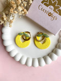 Pampilles SOËLLE citron - boucles d’oreilles interchangeables
