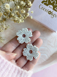 Pampilles ODINA framboise, mandarine ou blanc éclats argentés - boucles d’oreilles interchangeables