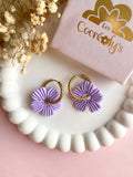 Pampilles ODINA lilas - boucles d’oreilles interchangeables