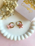 Pampilles MONA petite étoile de mer réversibles couleur coquillage ou pêche - boucles d’oreilles interchangeables