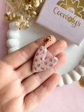 Charm's ASTRID coeur rose poudré léopard pailleté - charm's interchangeables