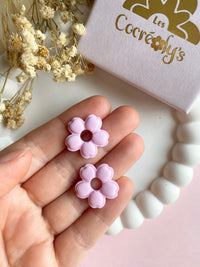 Pampilles THAÏS rose doux ou jaune soleil - boucles d’oreilles interchangeables