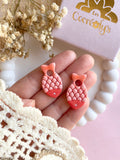 Pampilles RAFAEL petit poisson corail et pêche - boucles d’oreilles interchangeables