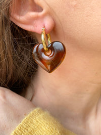 Pampilles INAYA tortoise - boucles d’oreilles interchangeables